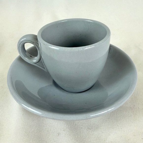 Vintage 1952 Lune Buffalo Demitasse Expresso Sm Cup and Saucer 2 pc Restaurant - Picture 1 of 12
